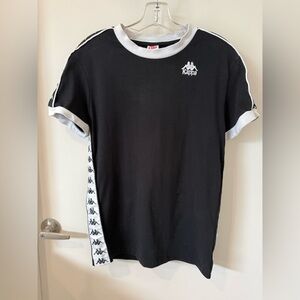 Vintage Kappa Italia Black Logo Tape Tee | Sz S | 100% Cotton 90’s